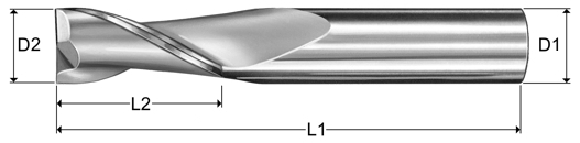 Fresa Topo Reto MD 2 Cortes